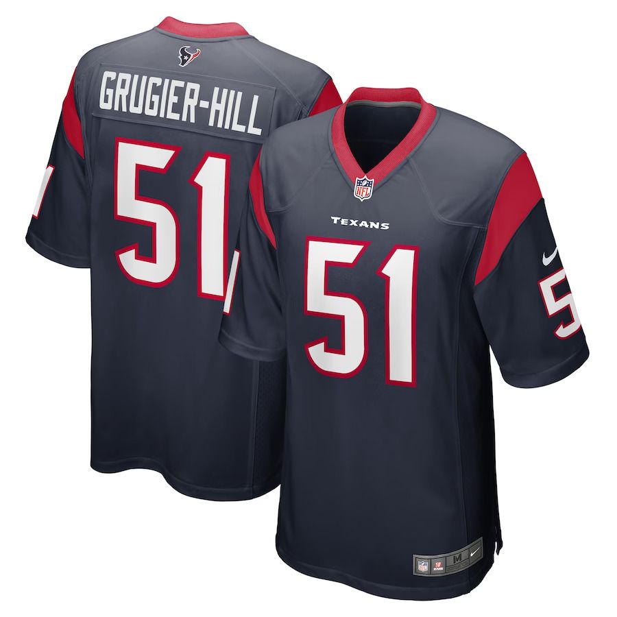 Men Houston Texans #51 Kamu Grugier-Hill Nike Navy Game Player NFL Jersey